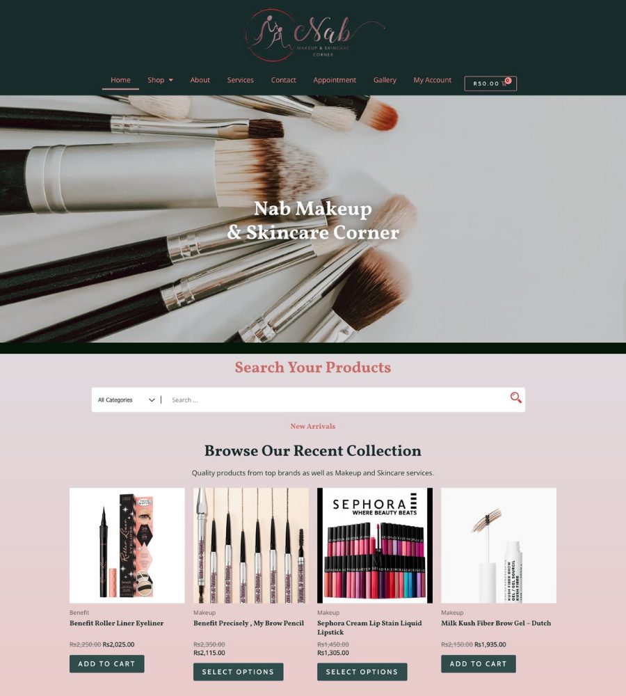 Nabmakeup Website